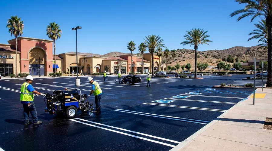 Illustration for the NPG Asphalt article on California parking lot striping requirements